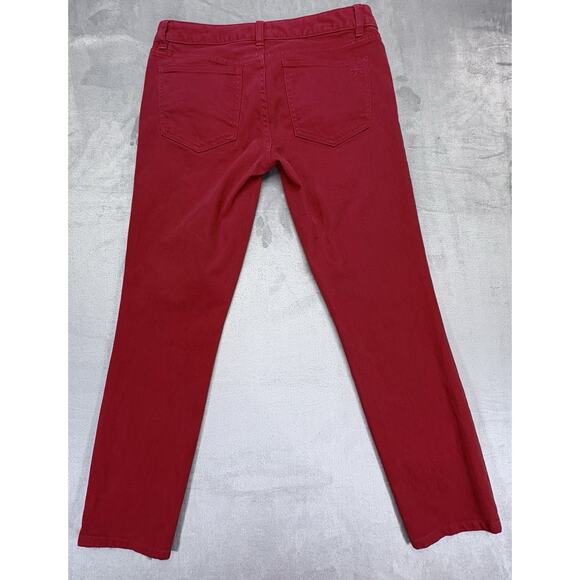 Tory Burch Red Cropped Skinny Jeans Women’s Size 27 - Picture 2 of 11
